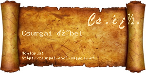 Csurgai Ábel névjegykártya