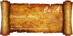 Csurgai Ábel névjegykártya
